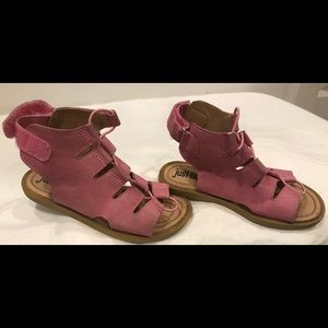 Pink gladiator sandal